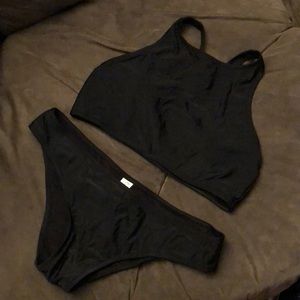 Black tank bikini